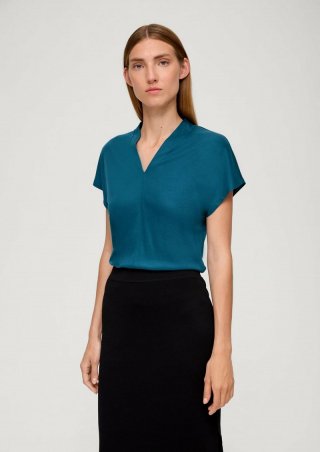 s.Oliver Blusenshirt aus Lyocell - petrol