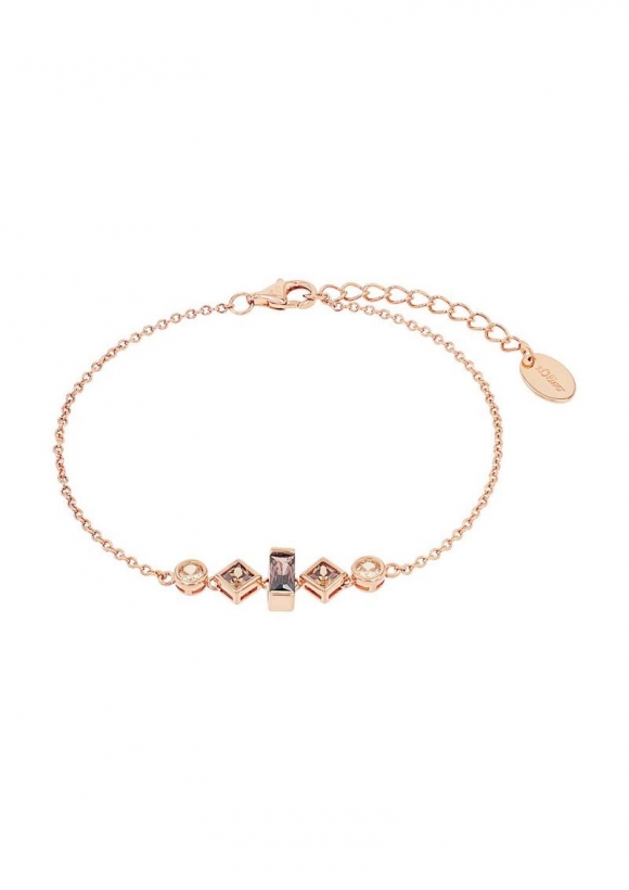 s.Oliver Armband mit Zirkonia-Steinen - roségold