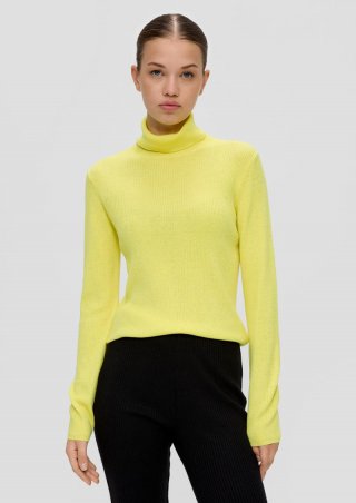s.Oliver Rollkragenpullover aus Feinstrick - vanille