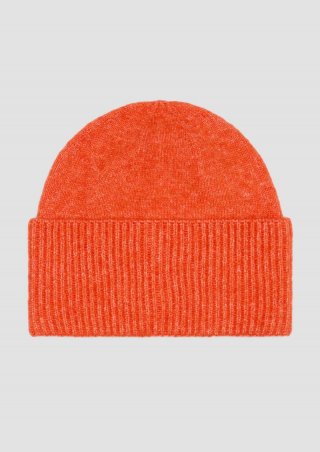 s.Oliver Strickmütze mit Umschlag - orange