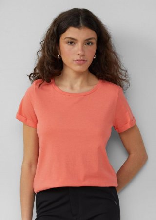 s.Oliver Baumwollshirt mit Rundhalsausschnitt - rot