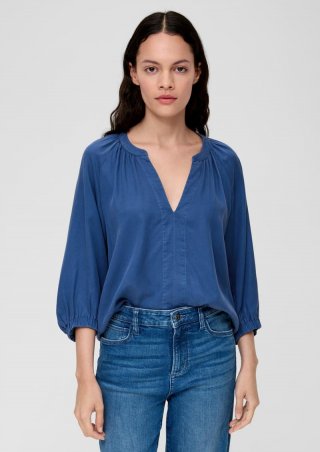 s.Oliver Bluse aus Lyocell - dunkelblau
