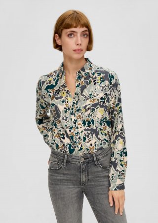 s.Oliver Hemdbluse aus Viskose - petrol