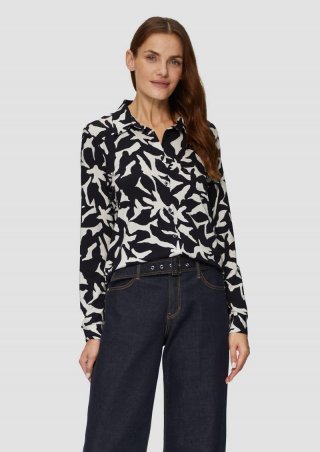s.Oliver Hemdbluse aus Jersey - navy