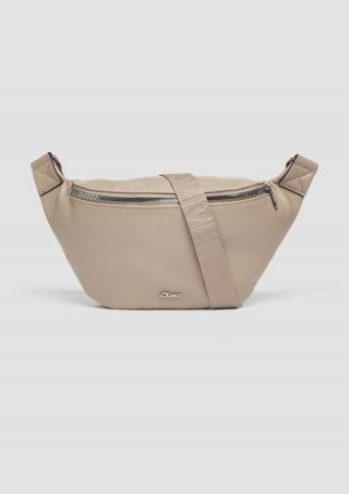 s.Oliver Kleine Gürteltasche aus Lederimitat - sandfarben