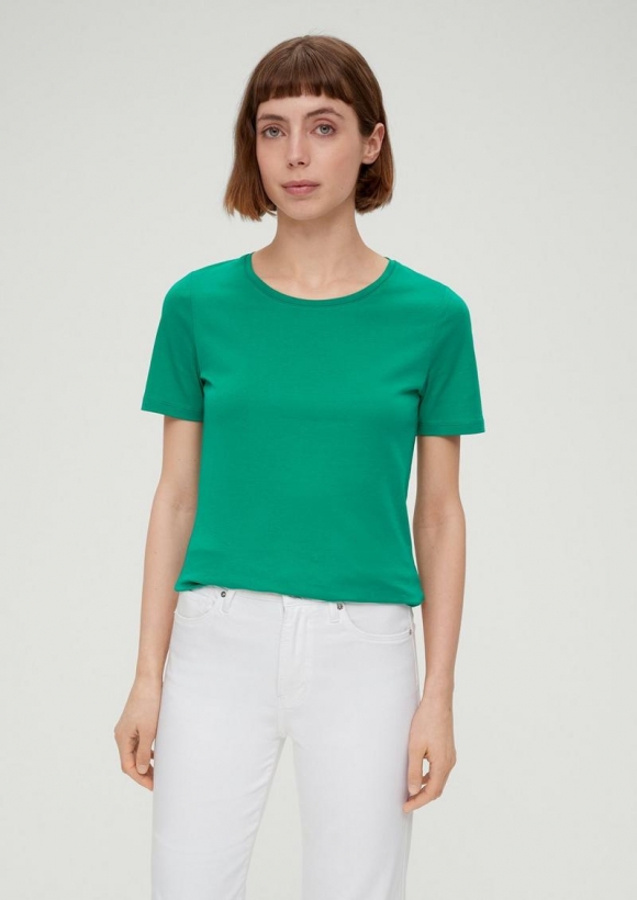 s.Oliver T-Shirt im Slim Fit - smaragd