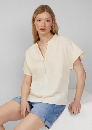 s.Oliver Bluse aus Musselin - helles sand