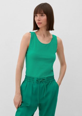 s.Oliver Basic Top aus Jersey - smaragd