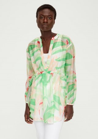 s.Oliver Bluse mit Tunika-Ausschnitt - ecru