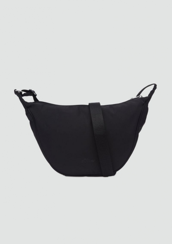 s.Oliver Halbmondtasche aus Twill - schwarz
