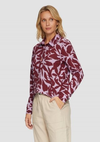 s.Oliver Hemdbluse aus Jersey - rubinrot