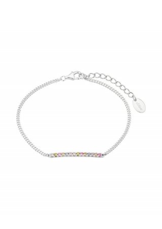 s.Oliver Armband mit buntem Zirkonia-Detail - silber