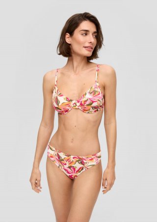 s.Oliver Bügel-Bikini-Top mit floralem Print - creme