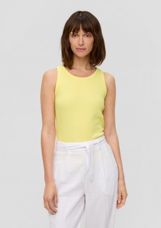 s.Oliver Elastisches Tanktop im Slim Fit - hellgelb