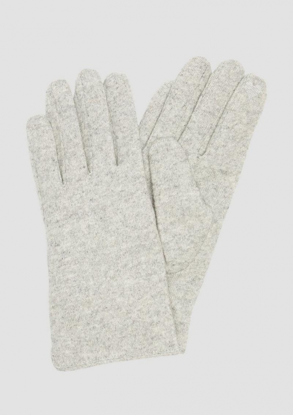 s.Oliver Wollmix-Handschuhe mit Touch-Funktion - grau meliert