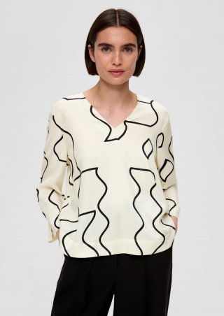 s.Oliver Bluse aus Viskose - natur