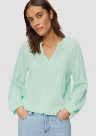 s.Oliver Bluse mit Strukturstreifen - minze
