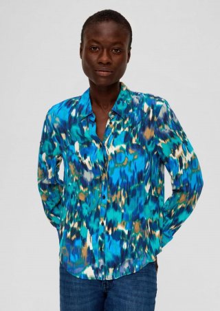 s.Oliver Bluse aus Viskose - navy