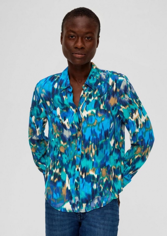 s.Oliver Bluse aus Viskose - navy