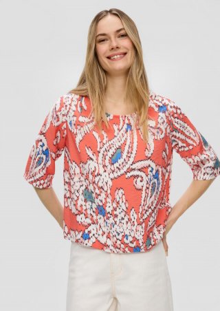 s.Oliver Blusenshirt im O-Shape - hellorange