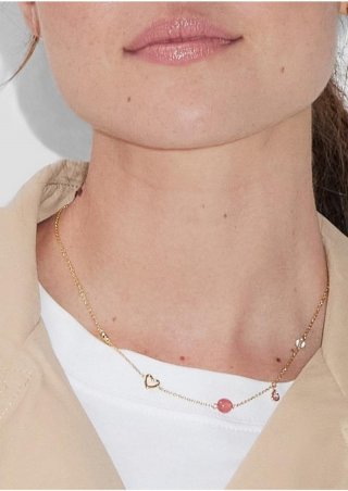 s.Oliver gelbvergoldete Silber-Kette mit Anhängern - gold