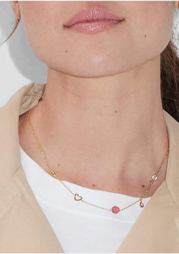 s.Oliver gelbvergoldete Silber-Kette mit Anhängern - gold