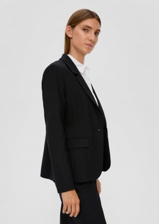 s.Oliver Blazer aus Viskosemix - schwarz
