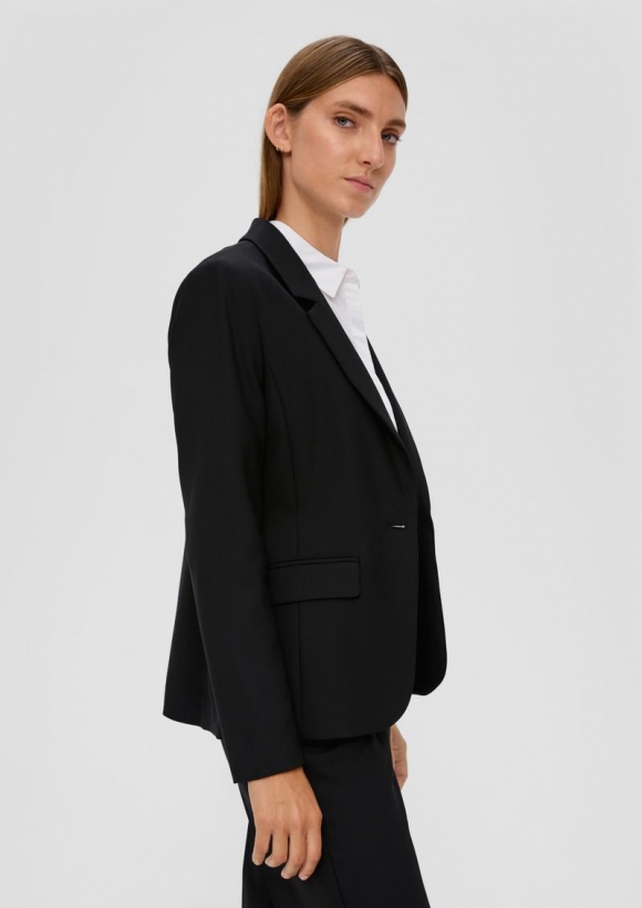 s.Oliver Blazer aus Viskosemix - schwarz