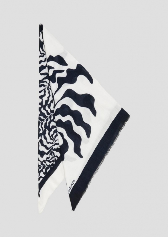 s.Oliver Tuch mit All-over-Muster - navy