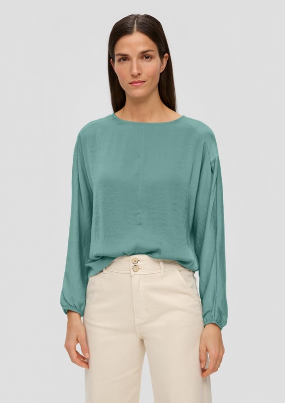 s.Oliver Satinbluse im Loose Fit - minze