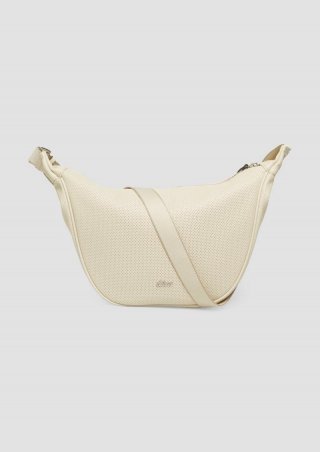 s.Oliver Schulter-Tasche mit Lochmuster und Logo-Detail - beige
