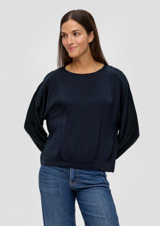 s.Oliver Satinbluse im Loose Fit - navy