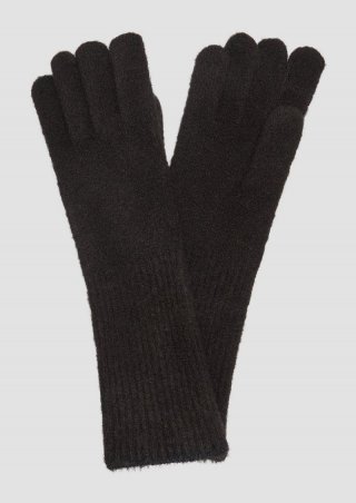 s.Oliver Strickhandschuhe aus Wollmix - schwarz