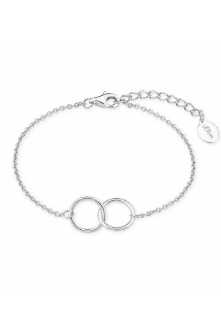 s.Oliver Armband mit verschlungenen Ringen - silber