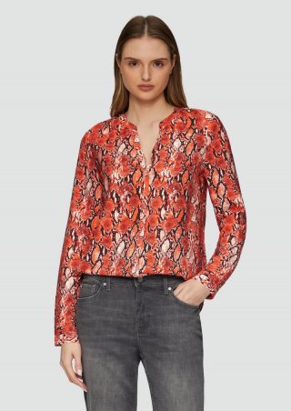 s.Oliver Strukturierte Bluse aus Viskosemix - hellorange