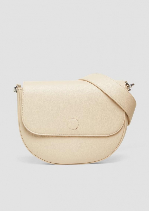 s.Oliver Crossbody-Bag mit Logo auf dem längenverstellbarem Gurt - beige