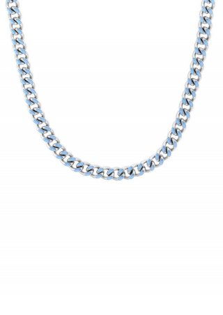 s.Oliver Edelstahl-Kette in Bicolor-Optik - blau