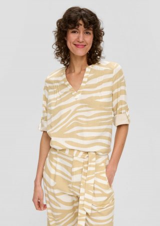 s.Oliver Tunikabluse aus Leinenmix - beige