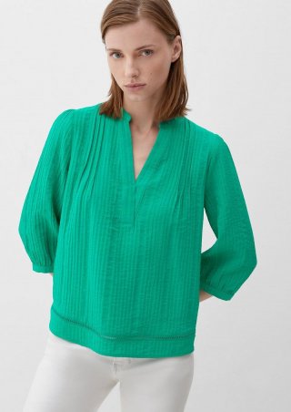 s.Oliver Bluse aus Viskosemix - smaragd