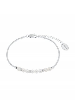 s.Oliver Silber-Armband mit Schmuckperlen - silber