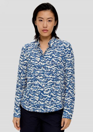 s.Oliver Bluse aus Viskose - dunkelblau