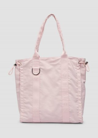 s.Oliver Shopper mit Logo und Kordelzug-Details - zartrosa
