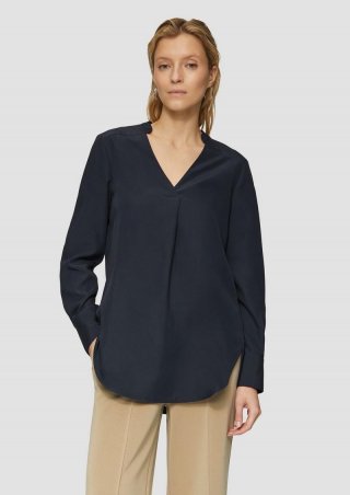 s.Oliver Longbluse aus Modalmix mit Tunika-Ausschnitt - navy