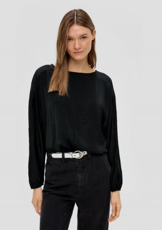 s.Oliver Bluse mit Fledermausärmeln - schwarz