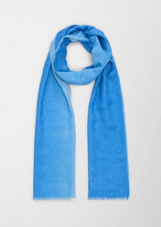 s.Oliver Schal aus Leinen-Viskose-Mix - azurblau