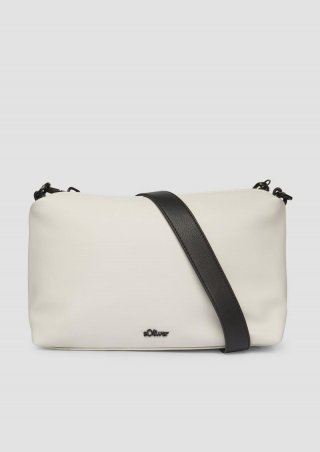 s.Oliver Lässige City-Bag mit Reißverschlussfach und Logo-Detail - helles beige