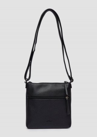 s.Oliver Modische Citybag mit längenverstellbarem Schulterriemen - schwarz
