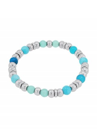 s.Oliver Armband mit Chalzedon-Steinen - silber