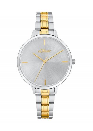 s.Oliver Uhr mit zweifarbigem Armband - gold