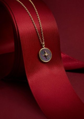 s.Oliver vergoldete Silber-Halskette mit Stern-Motiv - gold